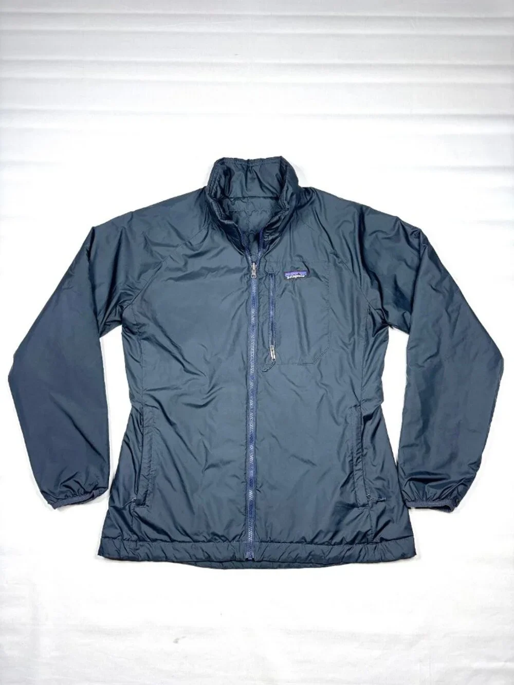 Patagonia Snowbelle Insulated Reversible Puffer Jacket Liner Blue Womens Med